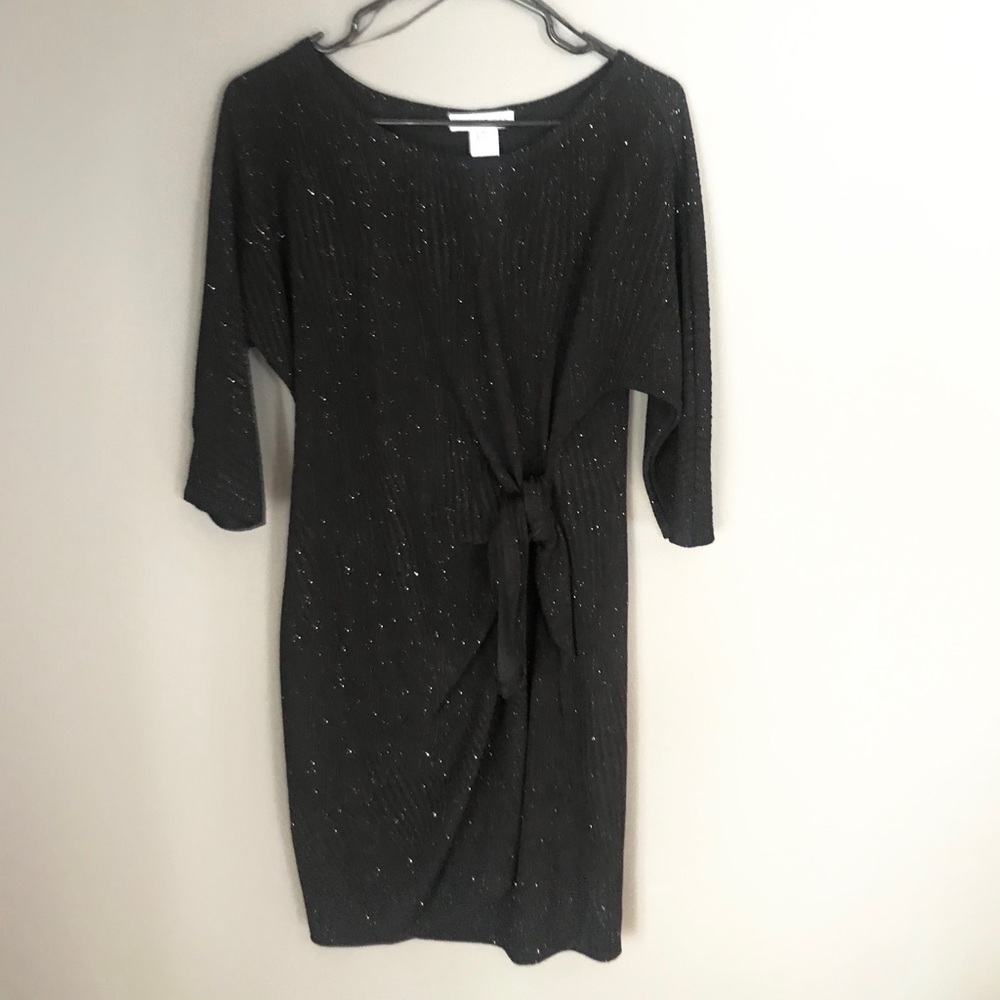 EUC Black w silver sparkles cocktail dress Size M
